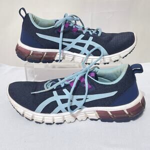 ASICS Gel Quantum 90 Sneakers Womens 8 Navy Blue Athletic Running Shoes 1022A115